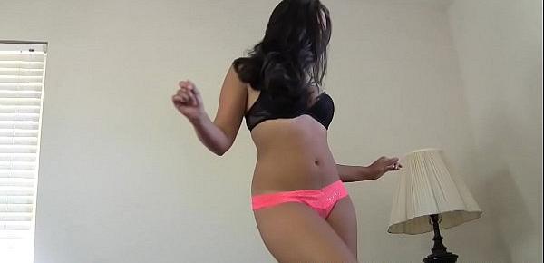  I will tease your big cock in my pretty pink panties JOI